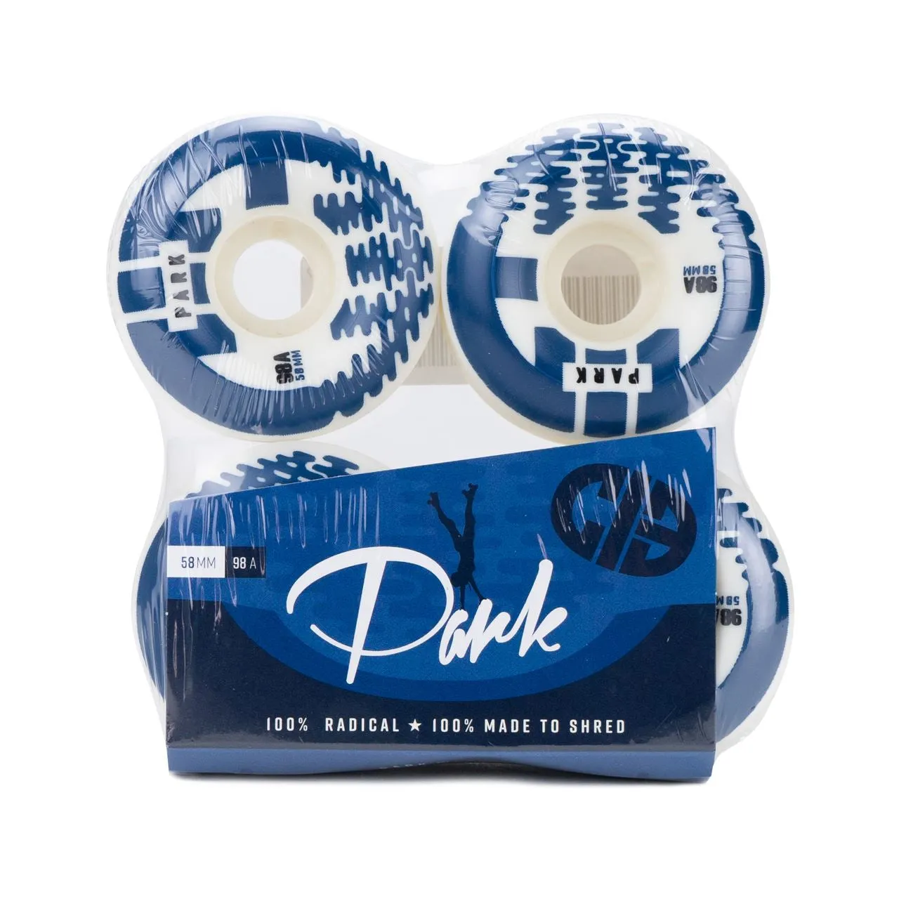CIB Park Rollerskate Wheels Blue/White 58mm/98a