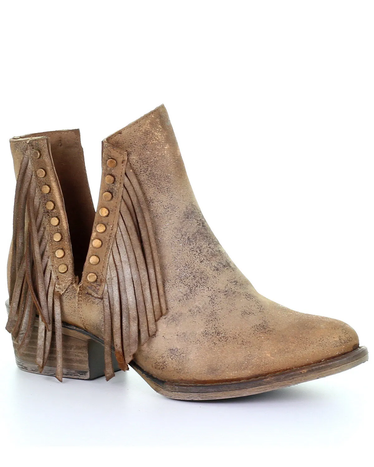 Circle G Women's Studs&Fringes Bootie