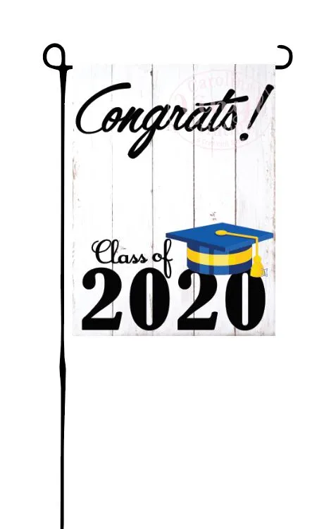 Class of 2020 - Royal Blue & Yellow - Garden Flag