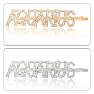 Combo Of 2 Aquarius Golden Silver Hairclip