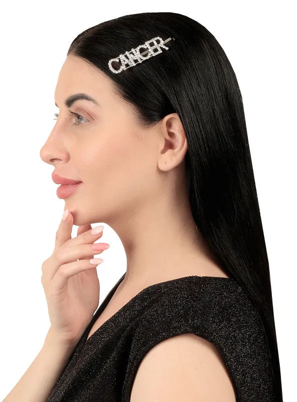 Combo Of 2 Cancer Golden Silver Hairclip