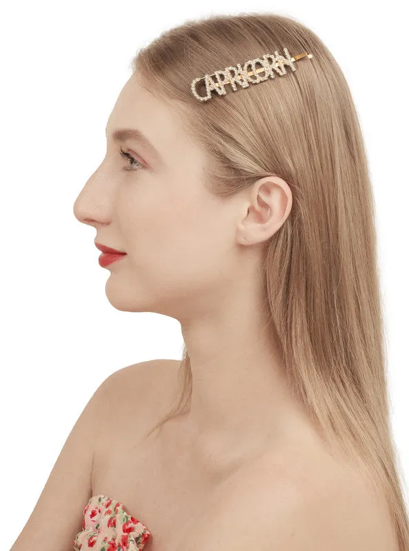 Combo Of 2 Capricorn Golden Silver Hairclip