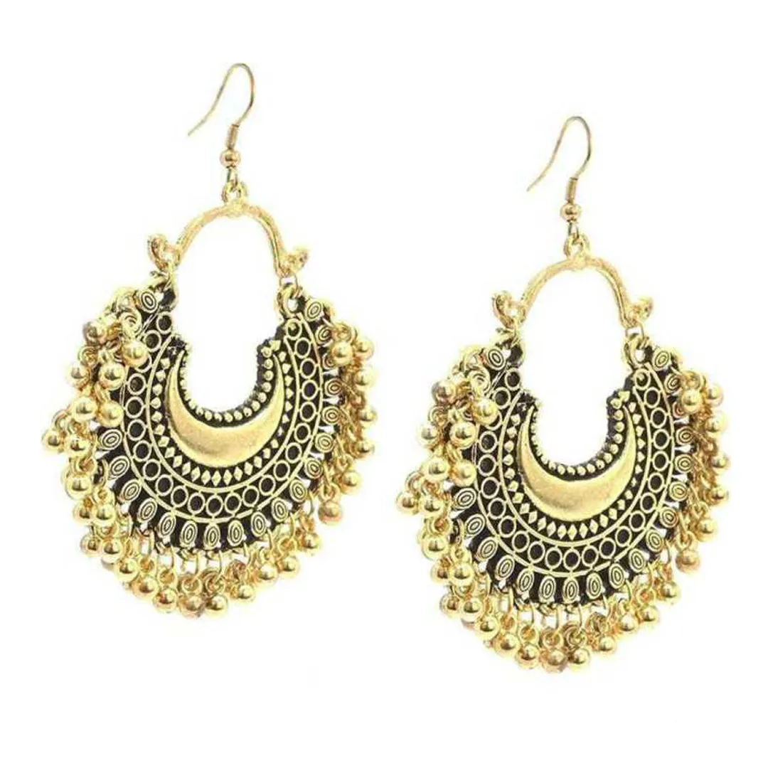 Combo of 2 Mirror Jhumki and Chandbali Earrings