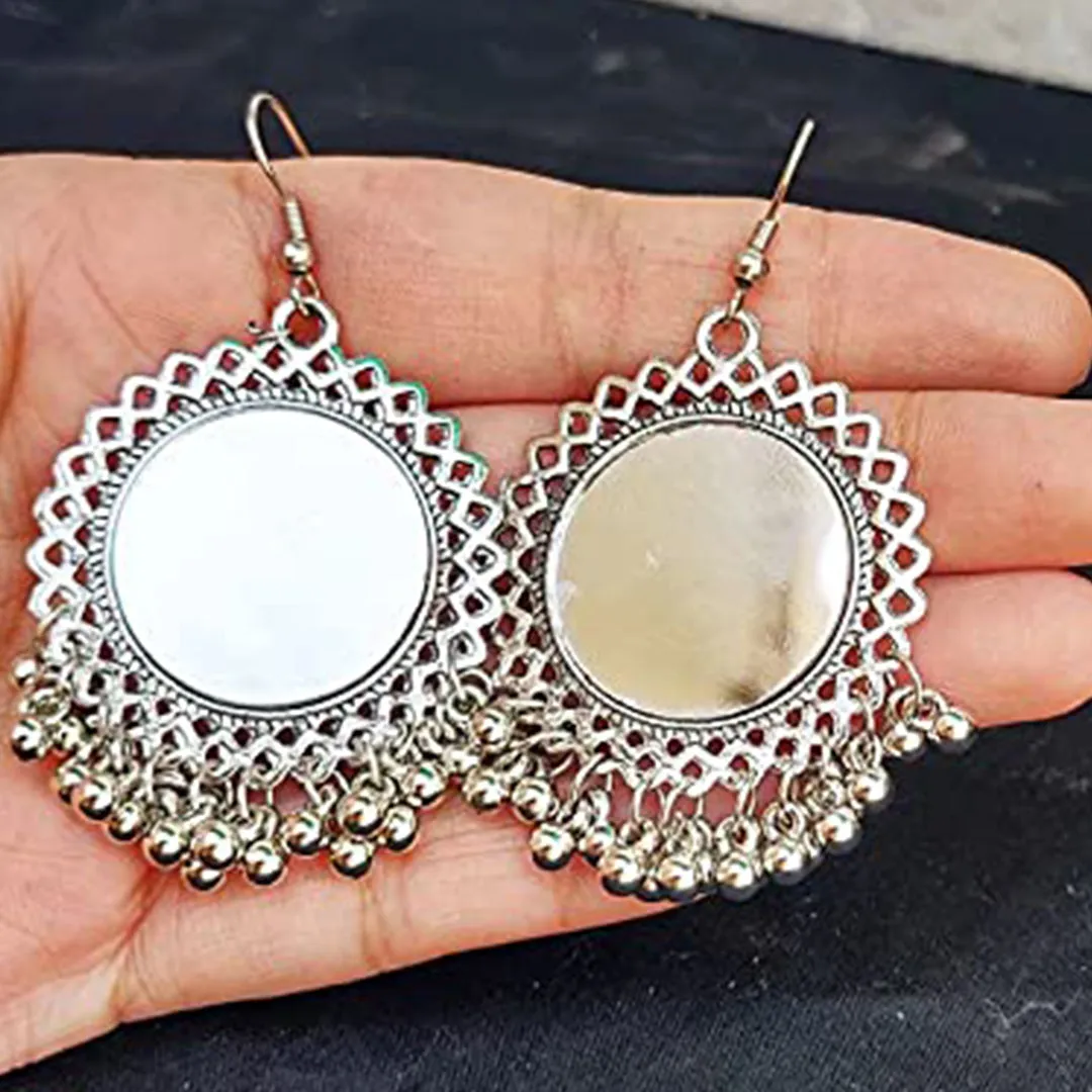 Combo of 2 Mirror Jhumki and Chandbali Earrings