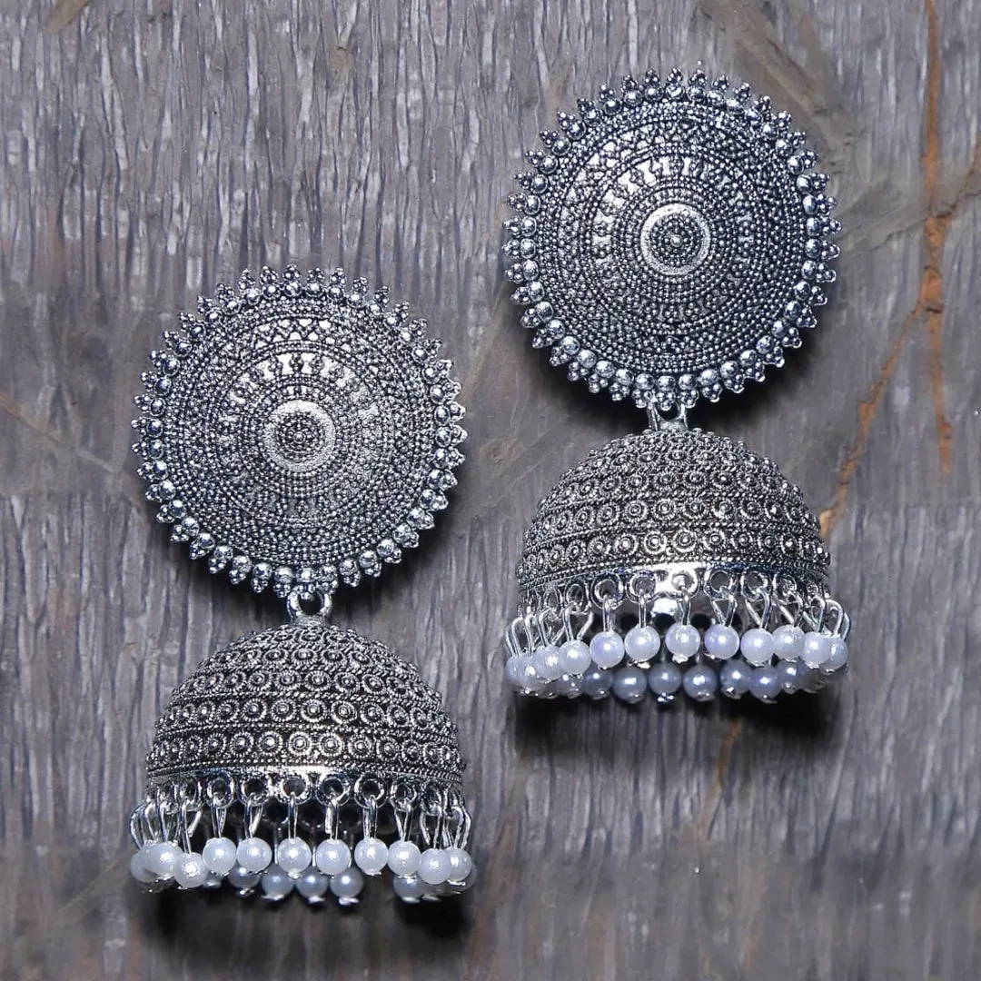 Combo of 2 Pearl Chandelier And Dome Jhumki