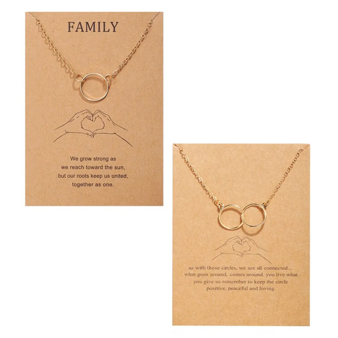 Combo Of 2 Single and Double Circle Pendant