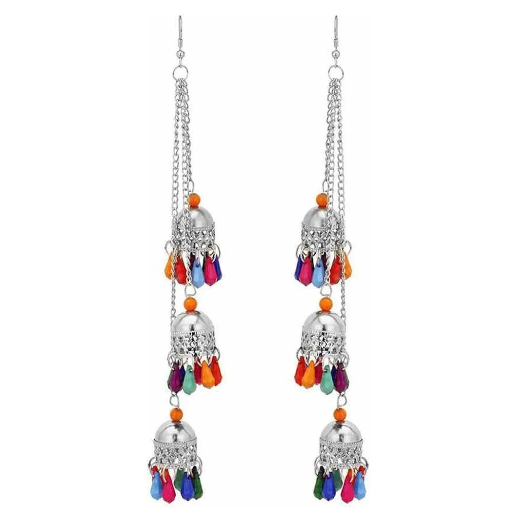 Combo of 4 Silver And Golden Layered Jhumki