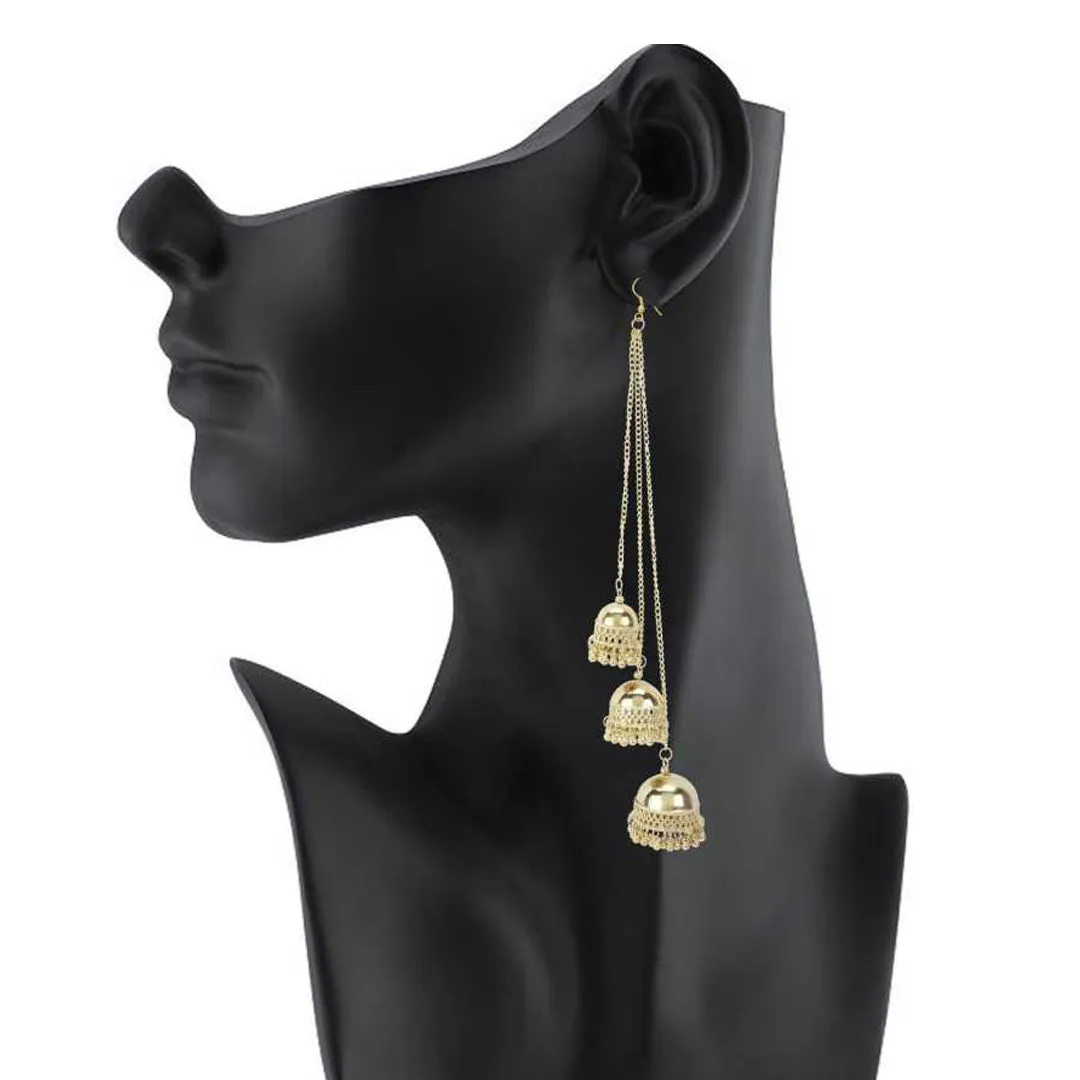 Combo of 4 Silver And Golden Layered Jhumki