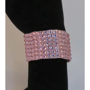Crystal Ballroom Bracelet 1½ inch wide - Light Rose