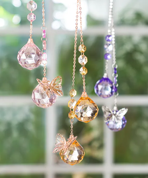 Crystal Expressions 10" Butterfly Chain Ornament - Suncatcher