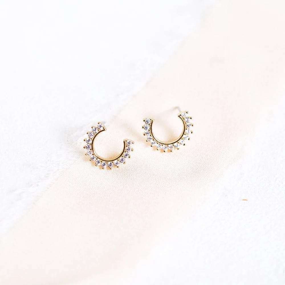 Crystal Fan Earrings