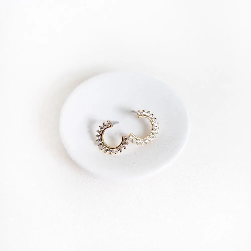 Crystal Fan Earrings