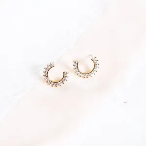 Crystal Fan Earrings