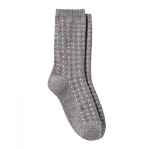 Cuddl Duds Women's Birdseye Crew Boot Socks