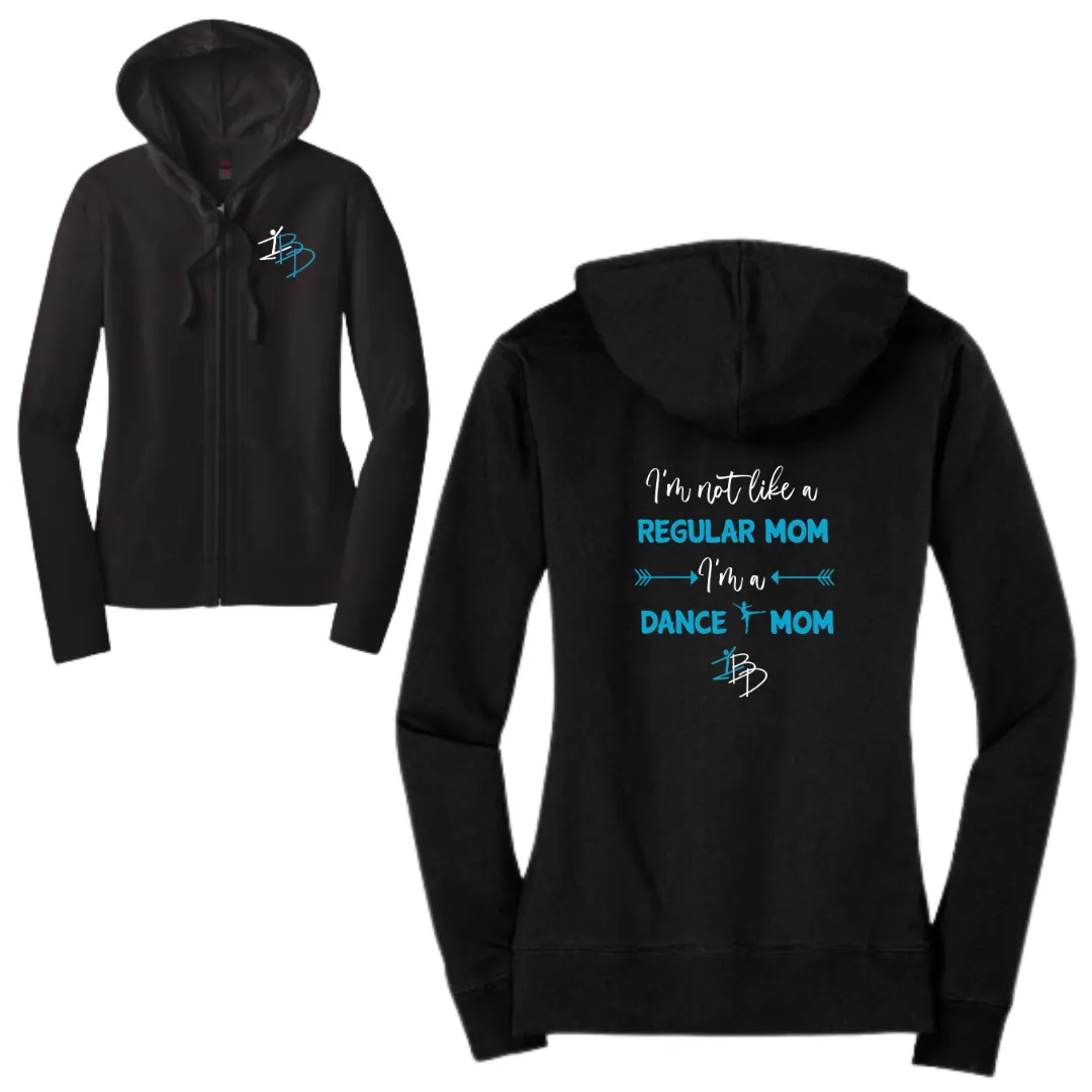 Dance Mom Women's Fitted Jersey Full-Zip Hoodie