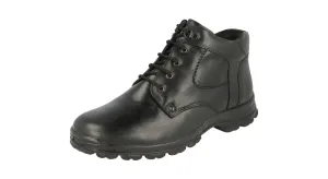 DB Mens Extra Wide and Deep (6V) Water Repellent Lace Up Boots (Wetherby) in Black Size 11