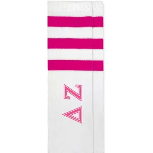 Delta Zeta Printed Striped Knee High Socks