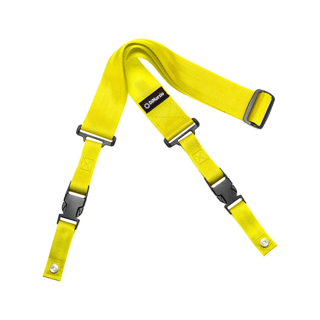 DiMarzio DD2200Y Nylon ClipLock Quick Release 2Inch Guitar Strap, Yellow