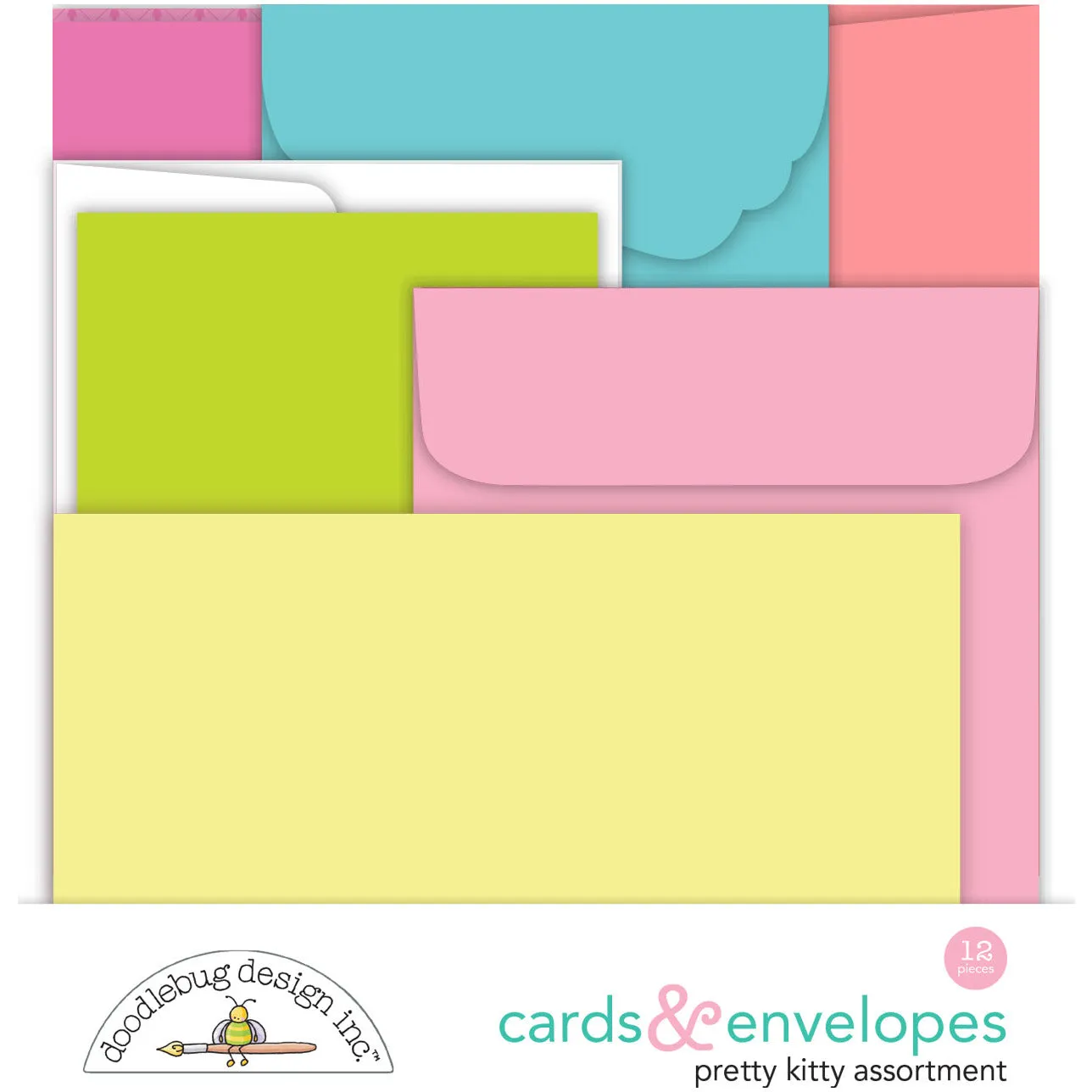 Doodlebug - Pretty Kitty - Assortment Cards & Envelopes / 7622