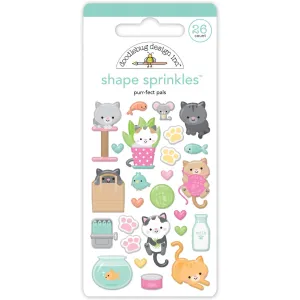 Doodlebug - Pretty Kitty - Shape Sprinkles - Purr-fect Pals /7603