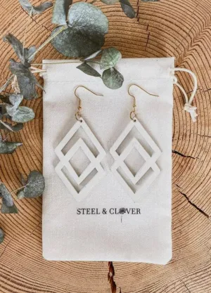 Dunvegan Diamond Earrings- White