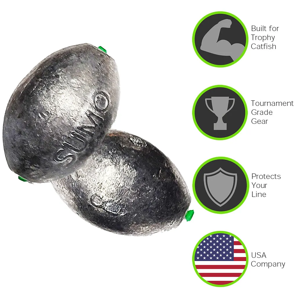 Egg Sinker with Line-Protecting Inserts to Guard Against Damage