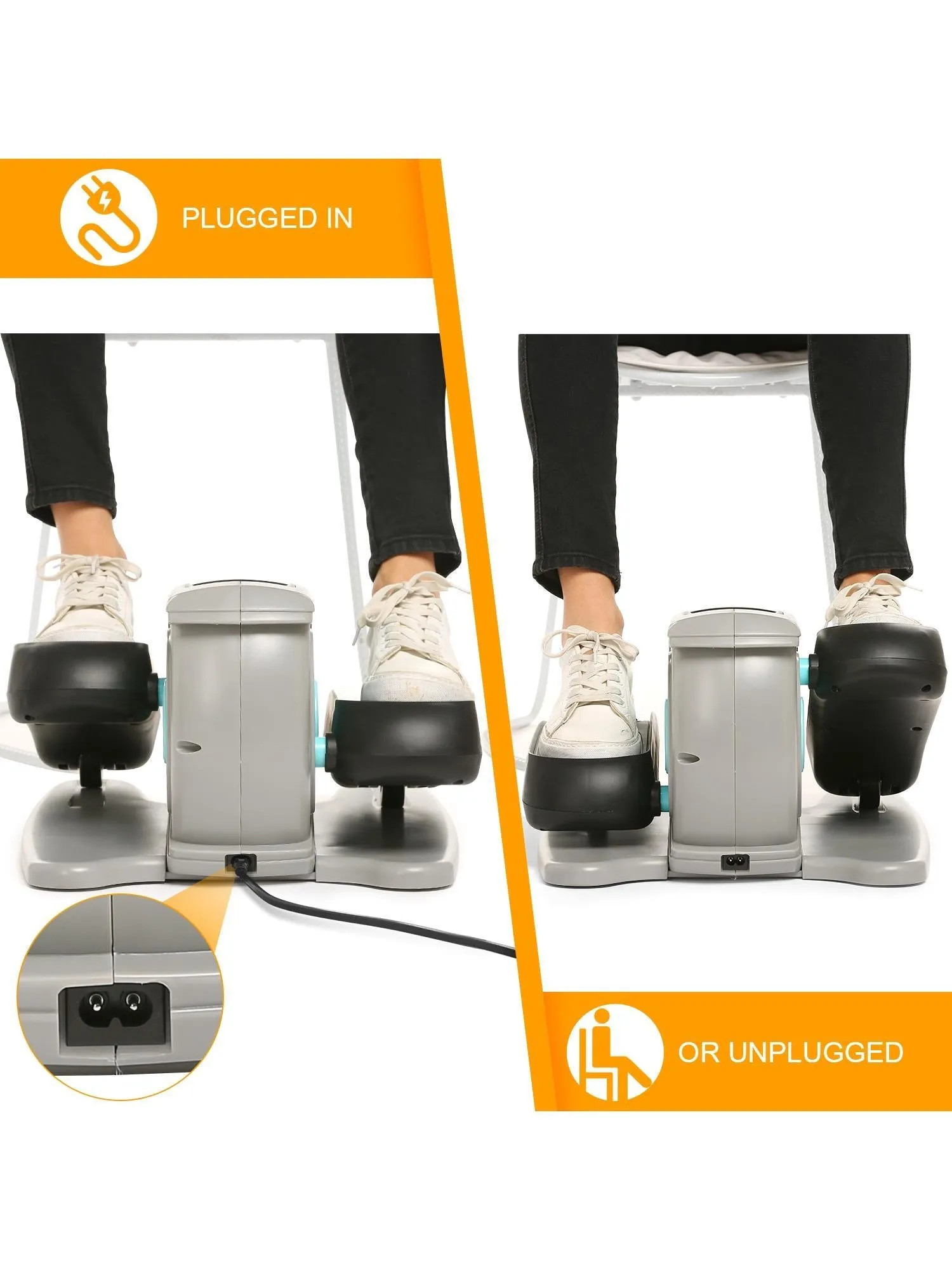 Electric Desk Elliptical Trainer W/ Display Monitor Exerciser