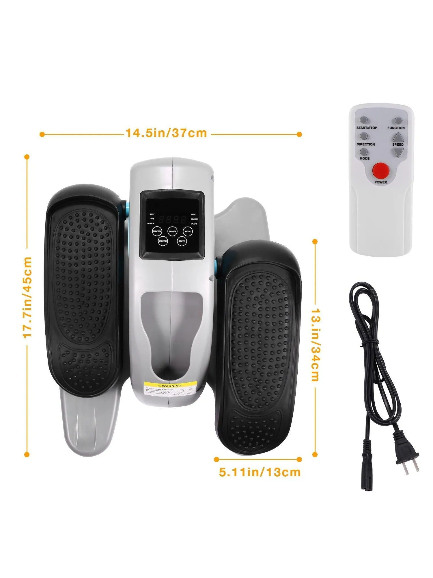 Electric Desk Elliptical Trainer W/ Display Monitor Exerciser
