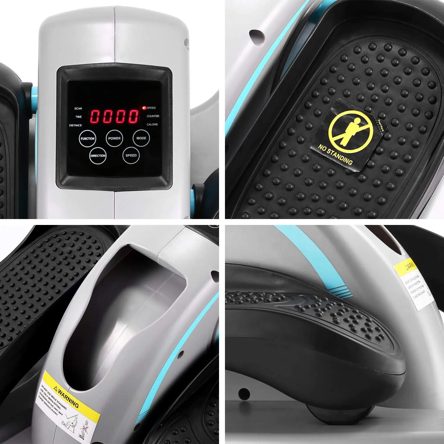 Electric Desk Elliptical Trainer W/ Display Monitor Exerciser