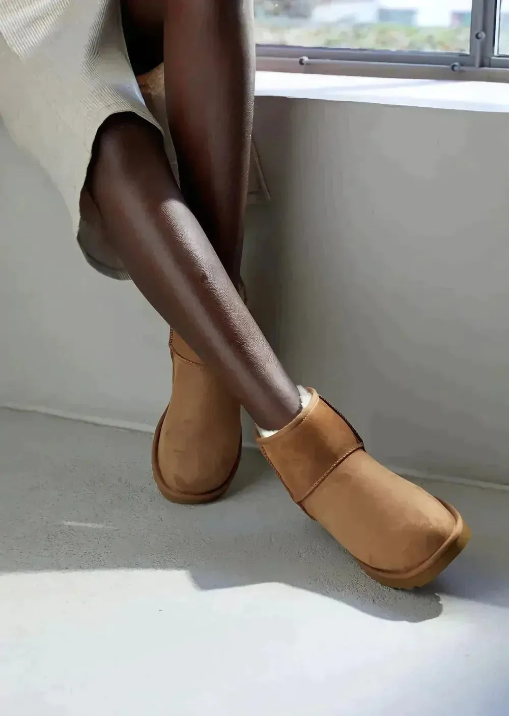 Elin Fur-Lined Ankle Boots – Warm, Vegan, and Timeless