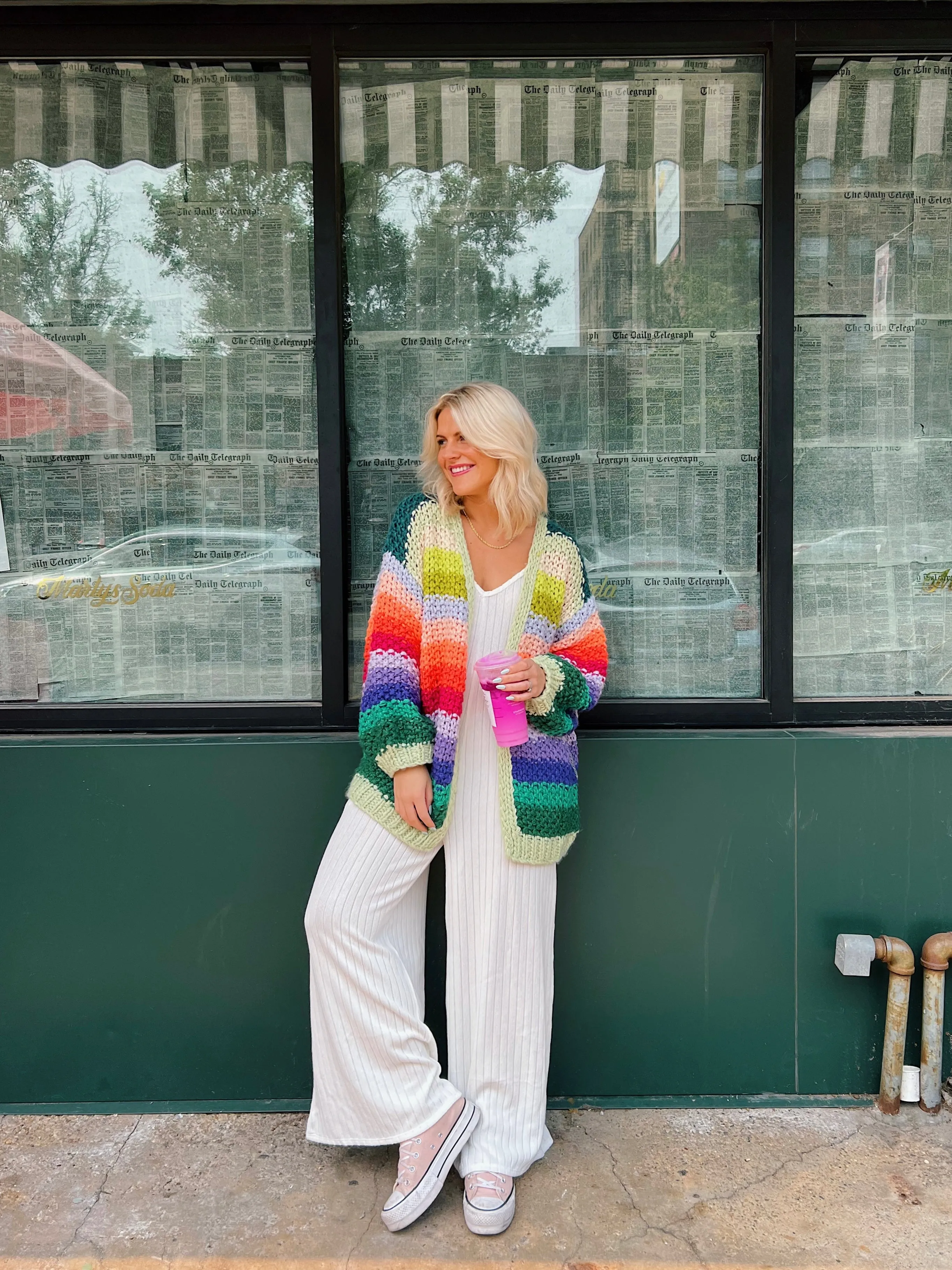 Everyday Ease Ribbed Jumpsuit// White