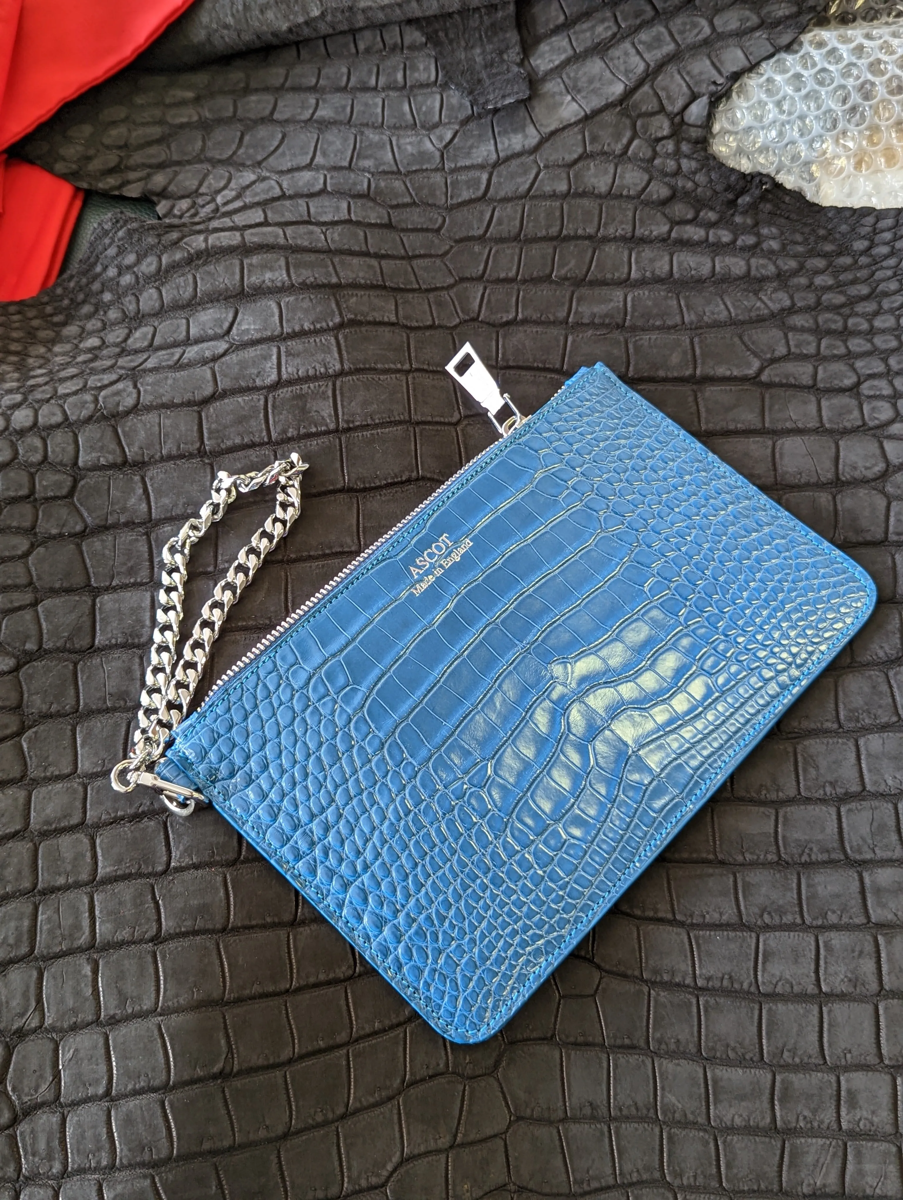 Everyday Phone Pouch - Blue Crocodile - Large