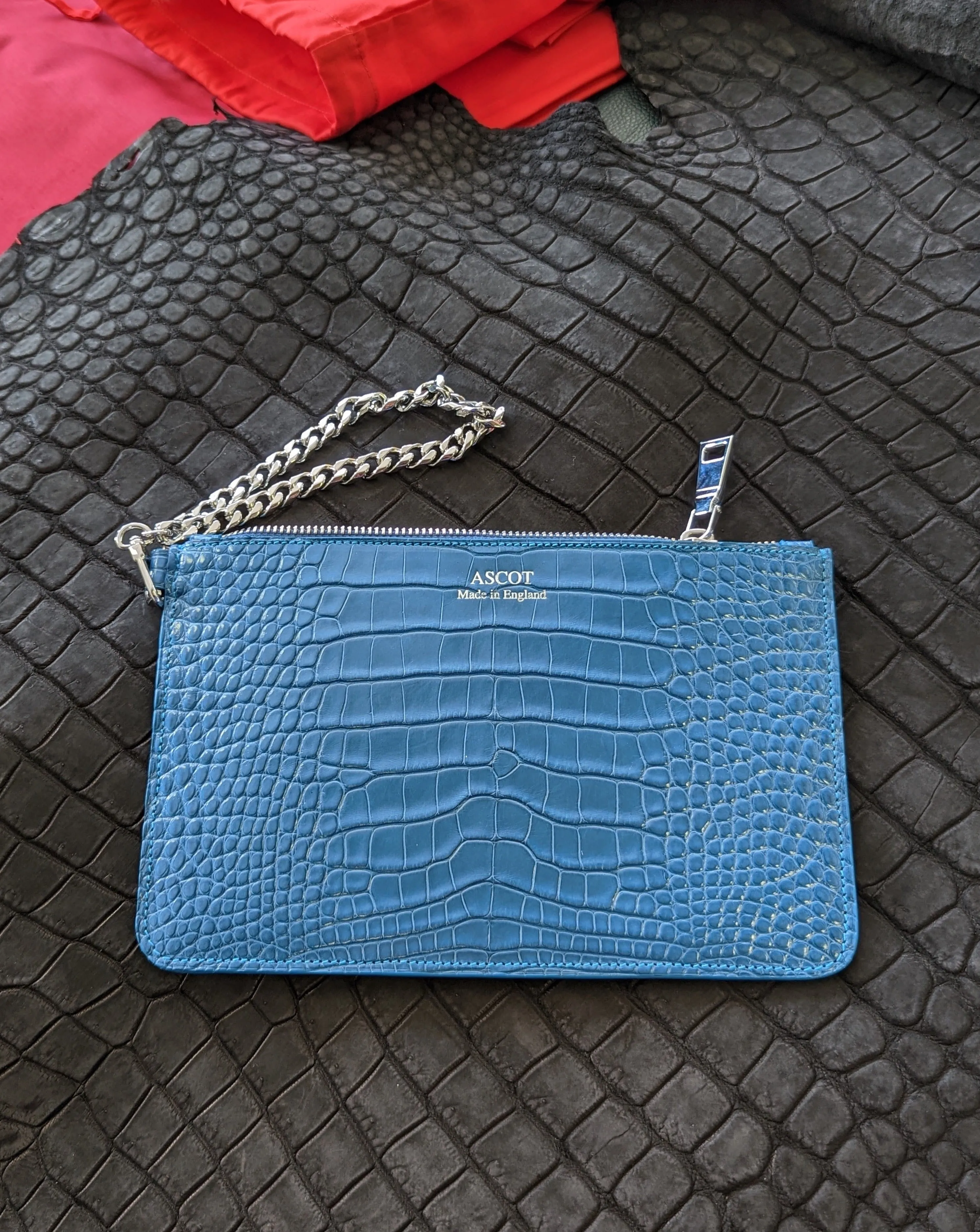 Everyday Phone Pouch - Blue Crocodile - Large