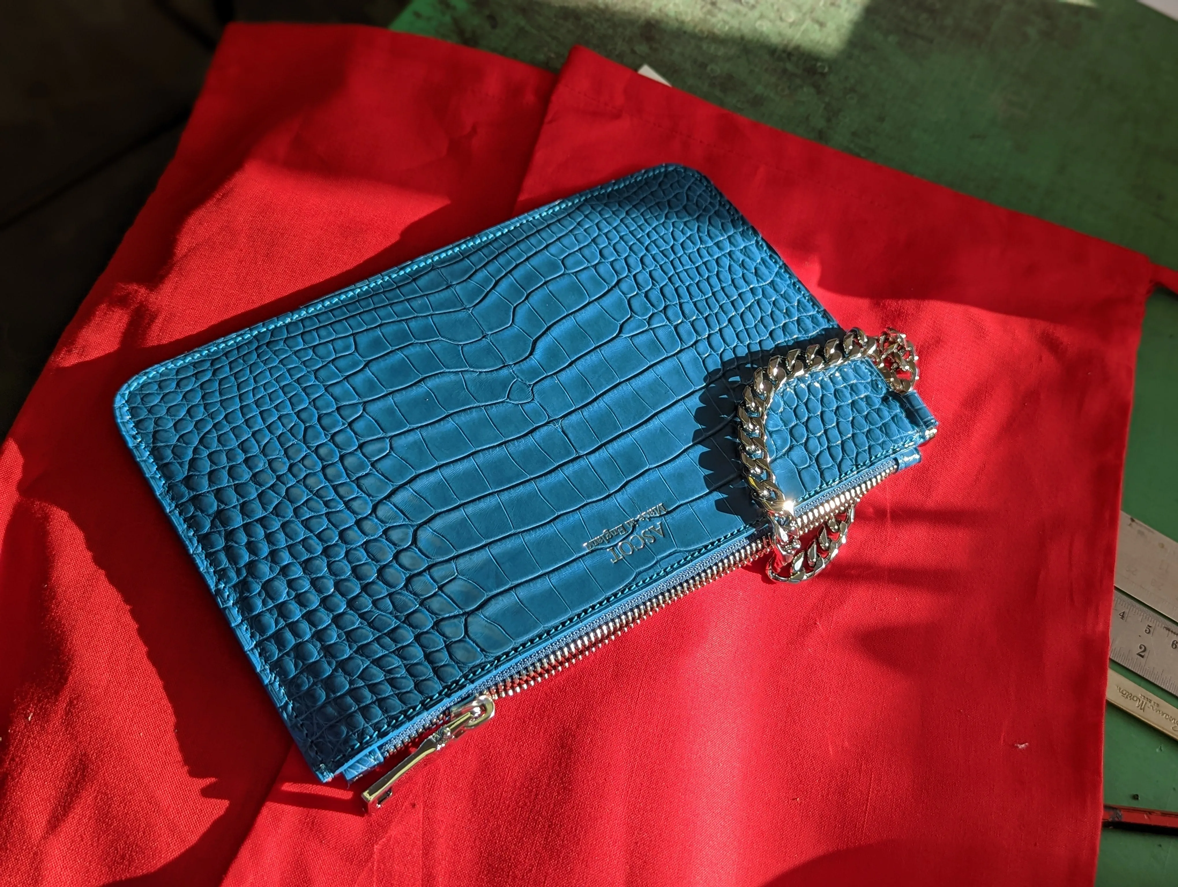 Everyday Phone Pouch - Blue Crocodile - Large