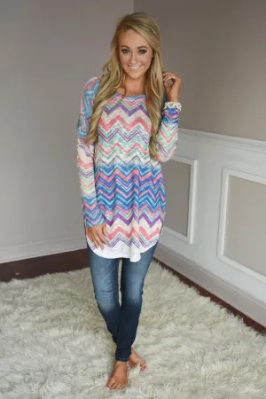 Festive Chevron Top