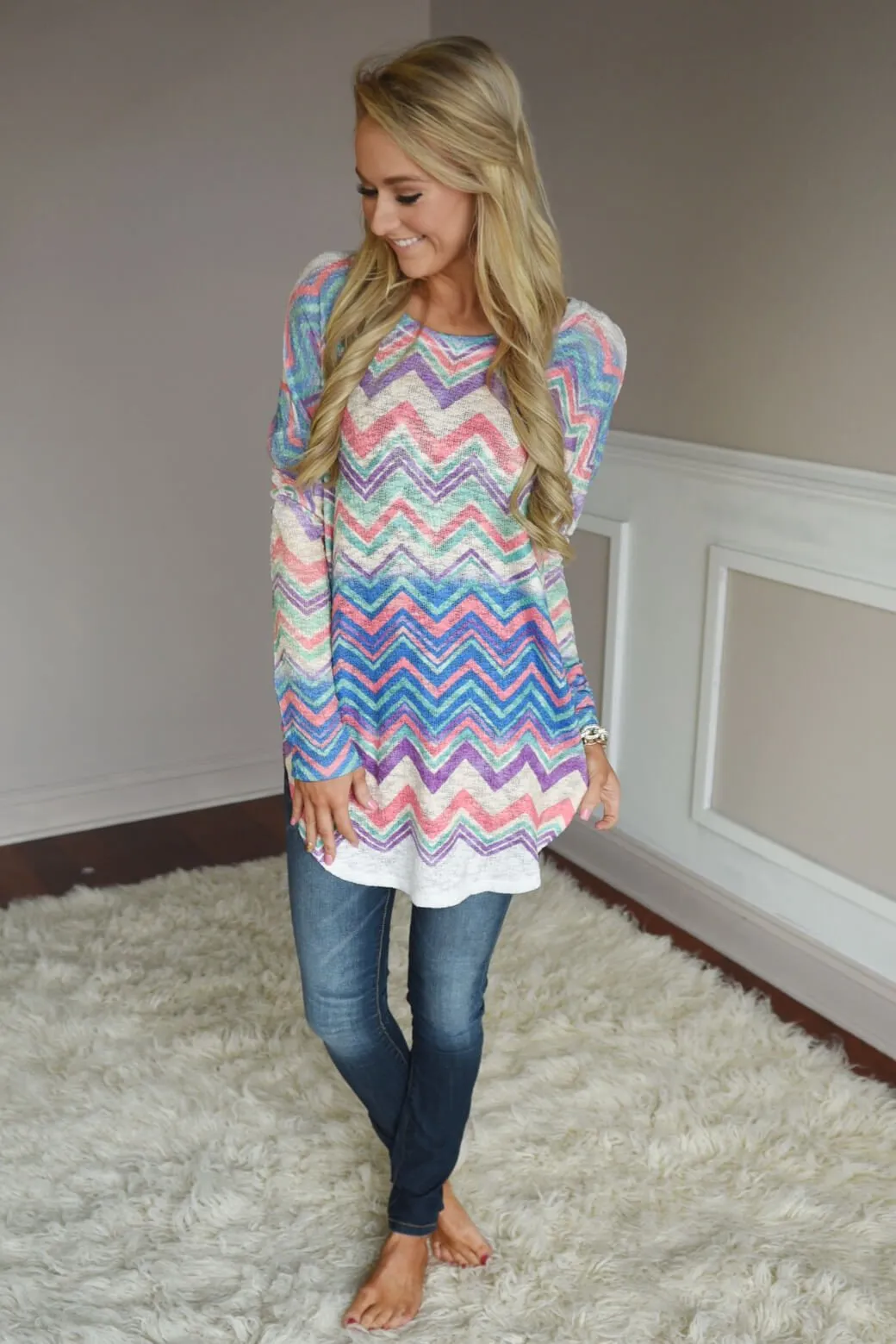 Festive Chevron Top