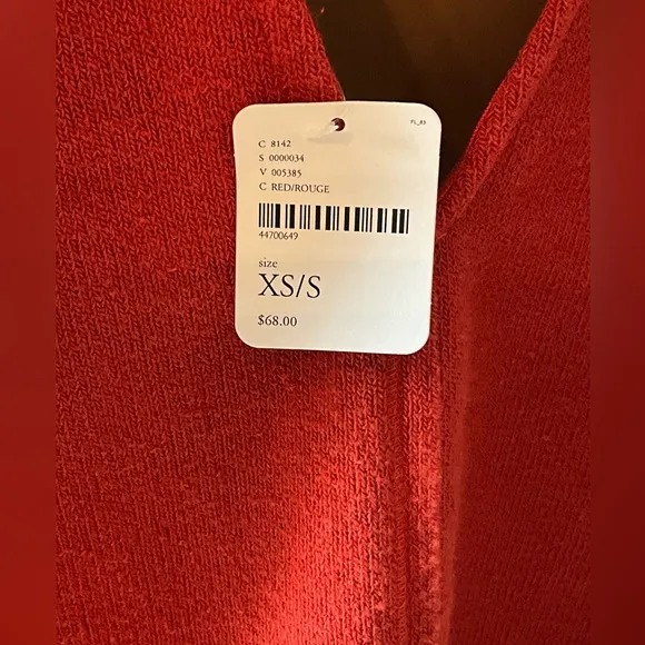 FREE PEOPLE Cozy Red / Orange Pullover Oversized Sweatshirt XS / S