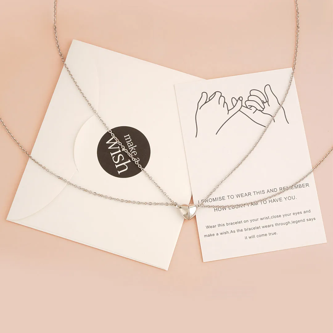 Friendship Love Heart Couple Pendant