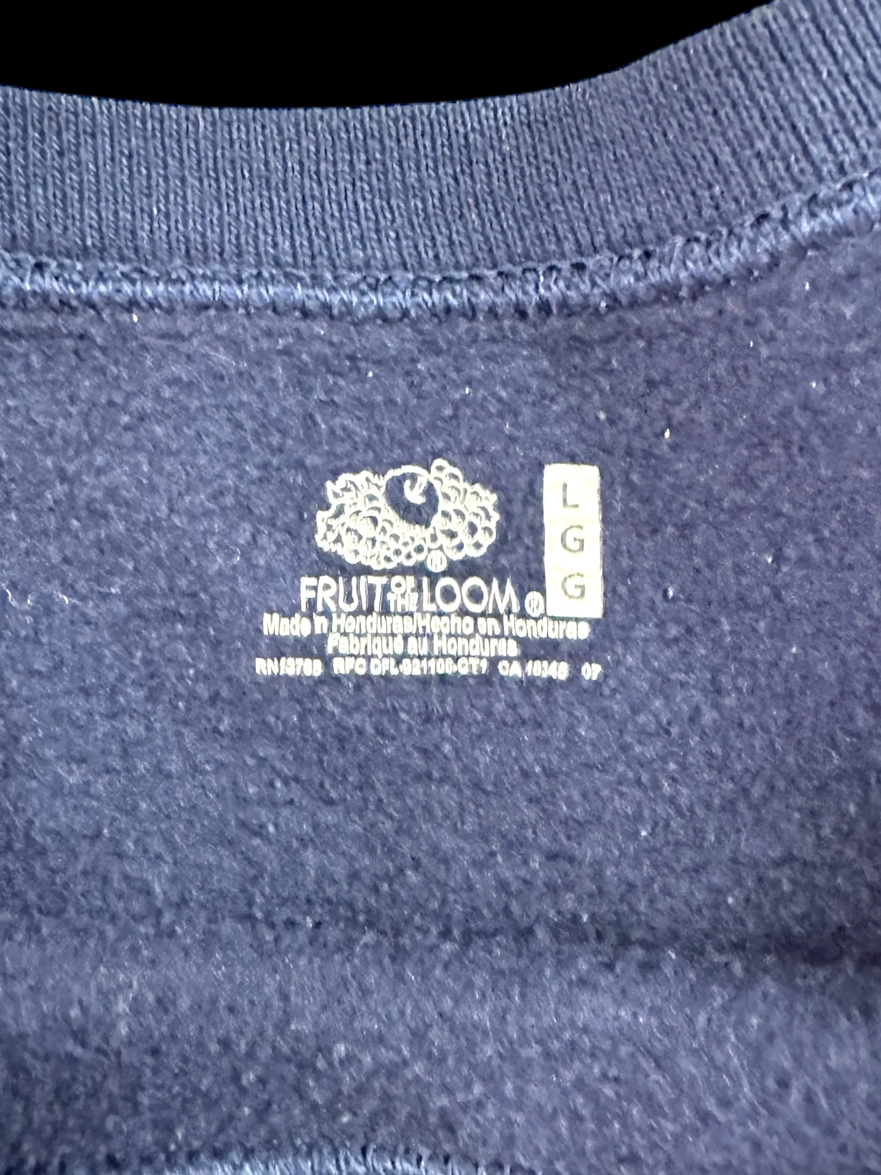 Fruit of the Loom Navy Pull Over