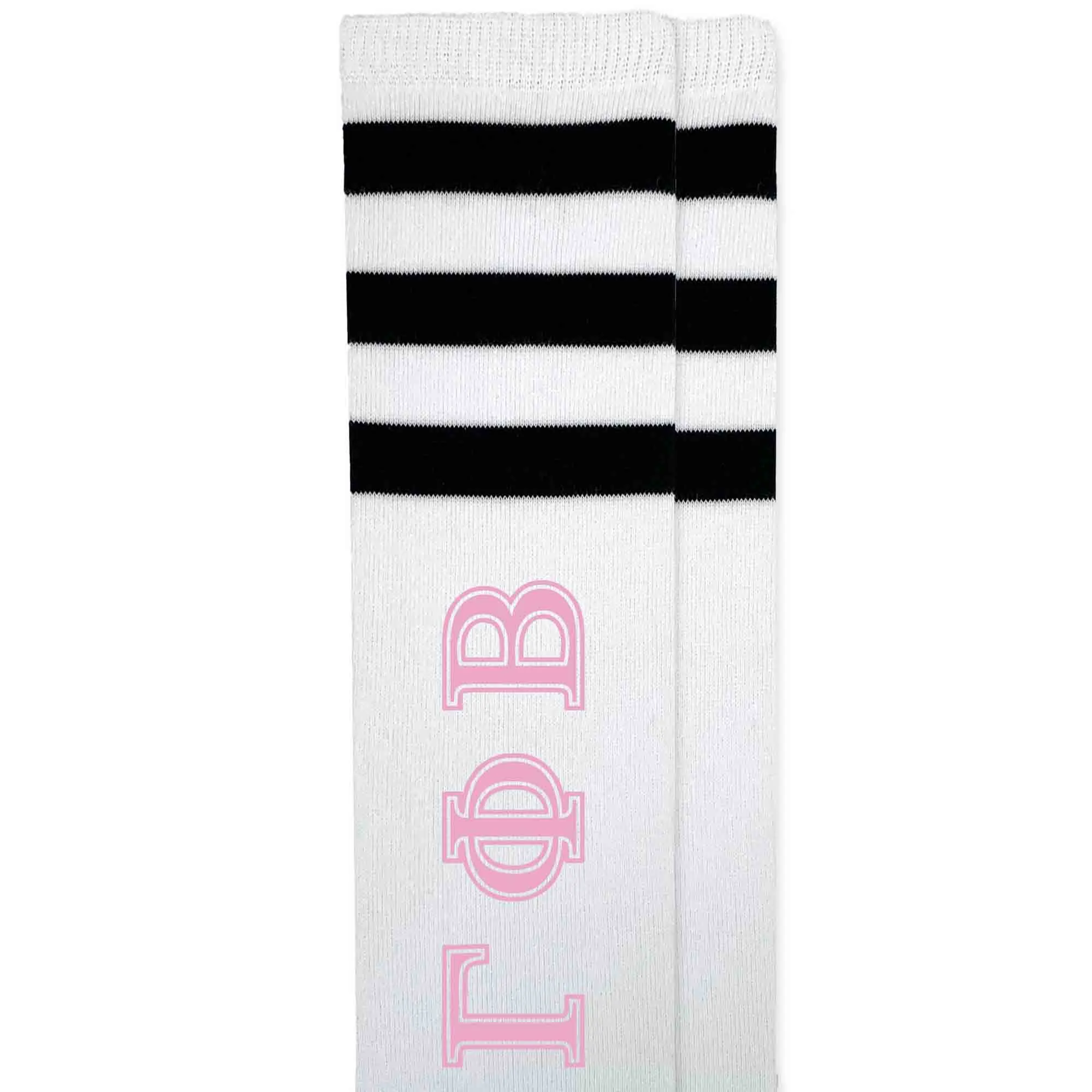 Gamma Phi Beta Printed Striped Knee High Socks