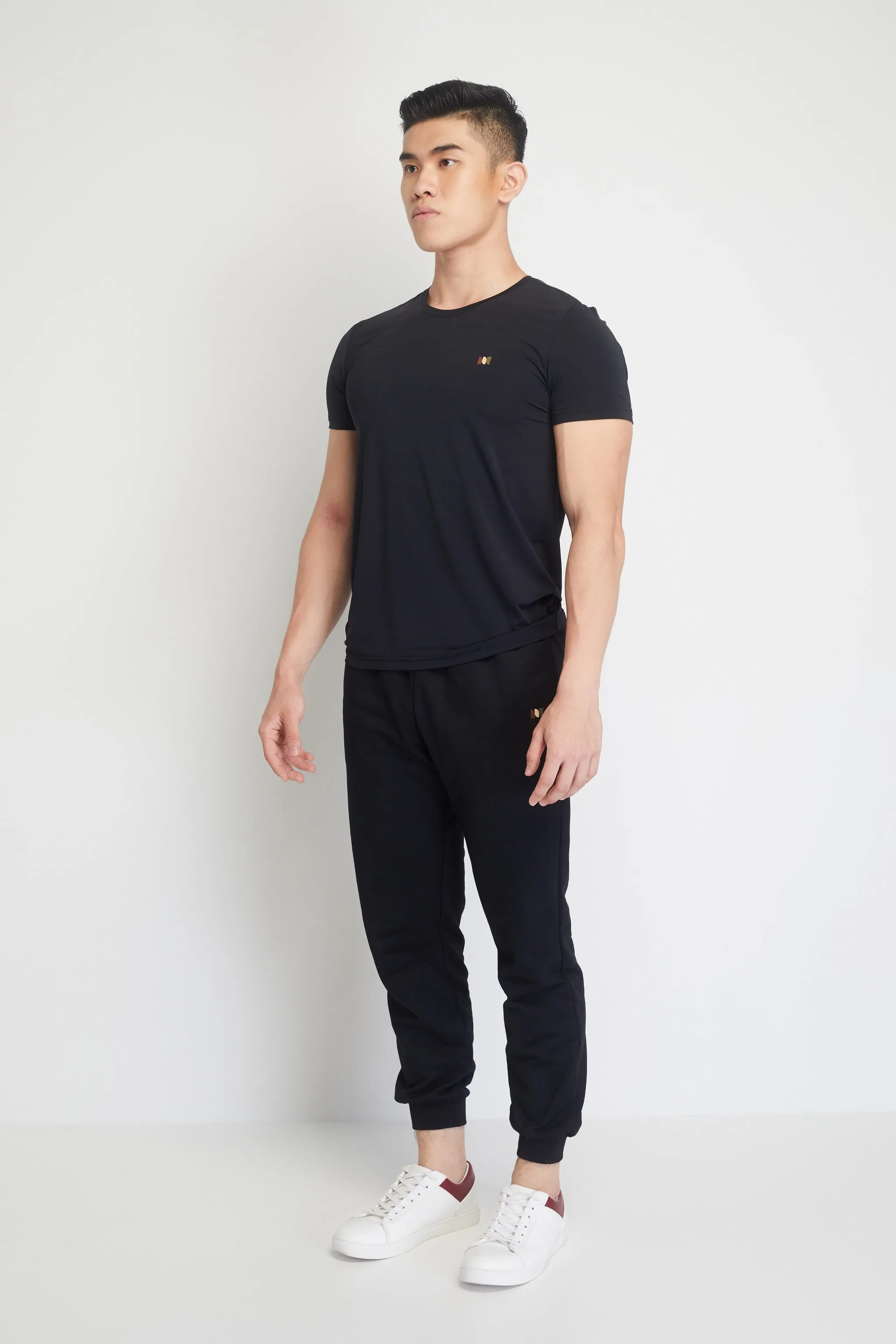 Gavyn Short Sleeve Running Top (Black)