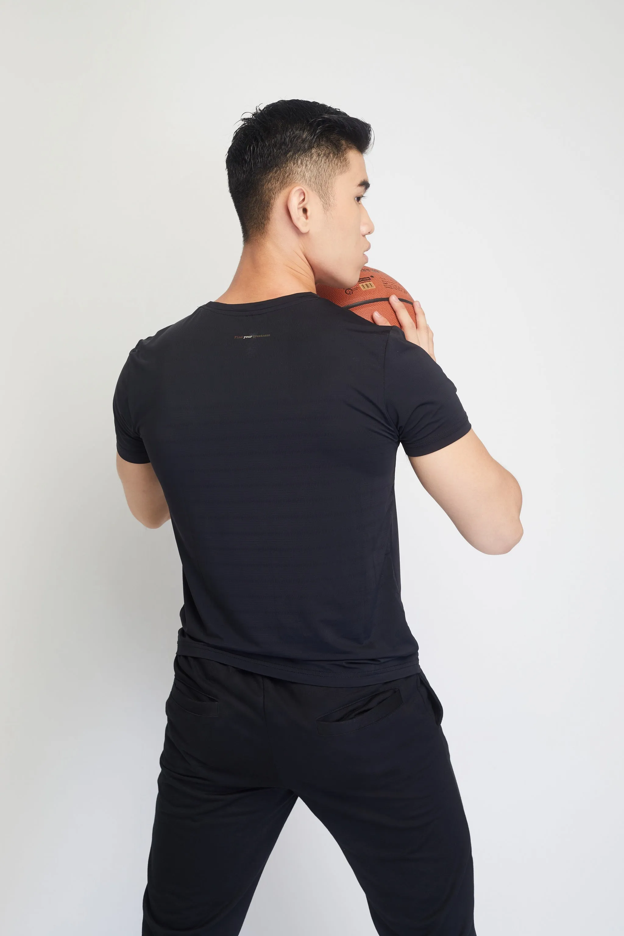 Gavyn Short Sleeve Running Top (Black)