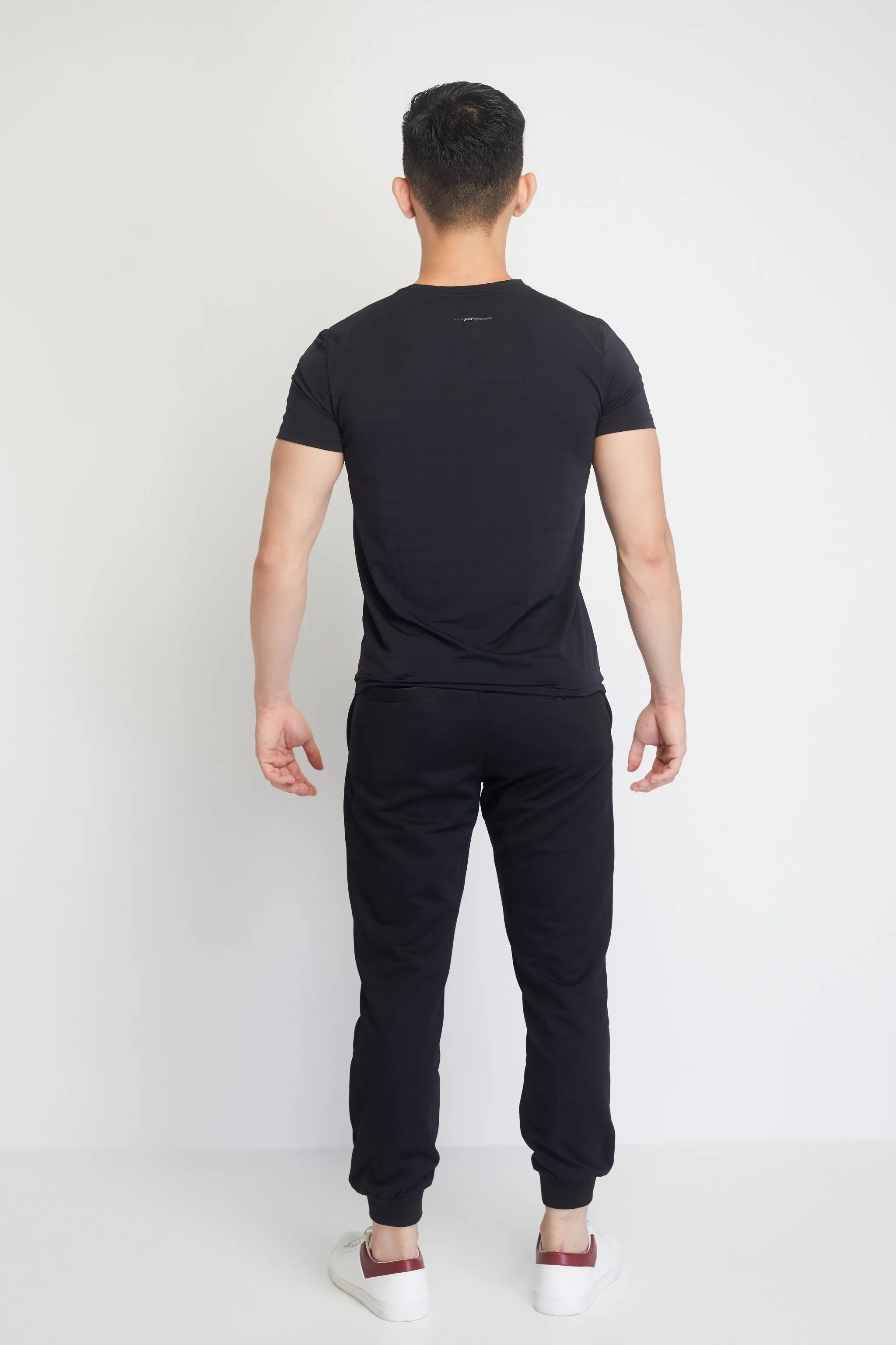 Gavyn Short Sleeve Running Top (Black)