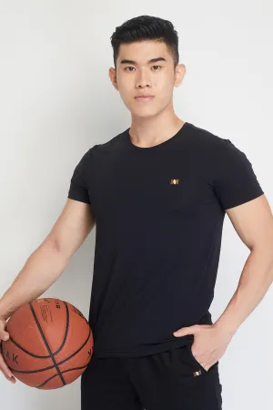Gavyn Short Sleeve Running Top (Black)
