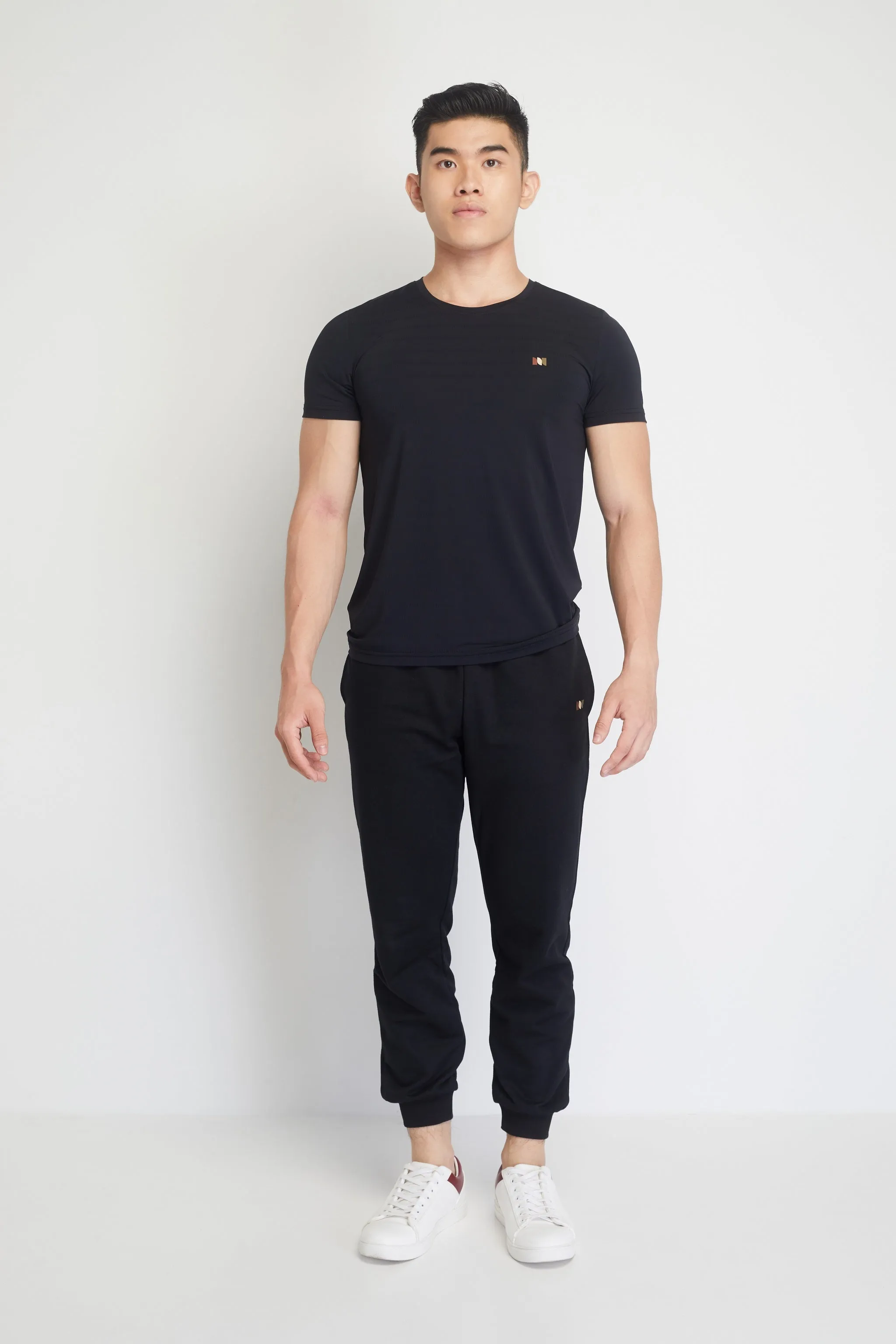 Gavyn Short Sleeve Running Top (Black)
