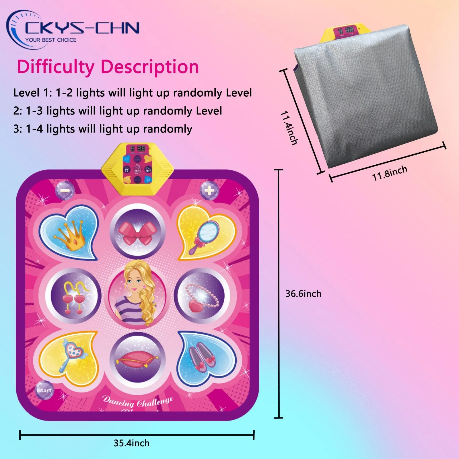 Girl Electronic Music Dance Pad Dancing Mat