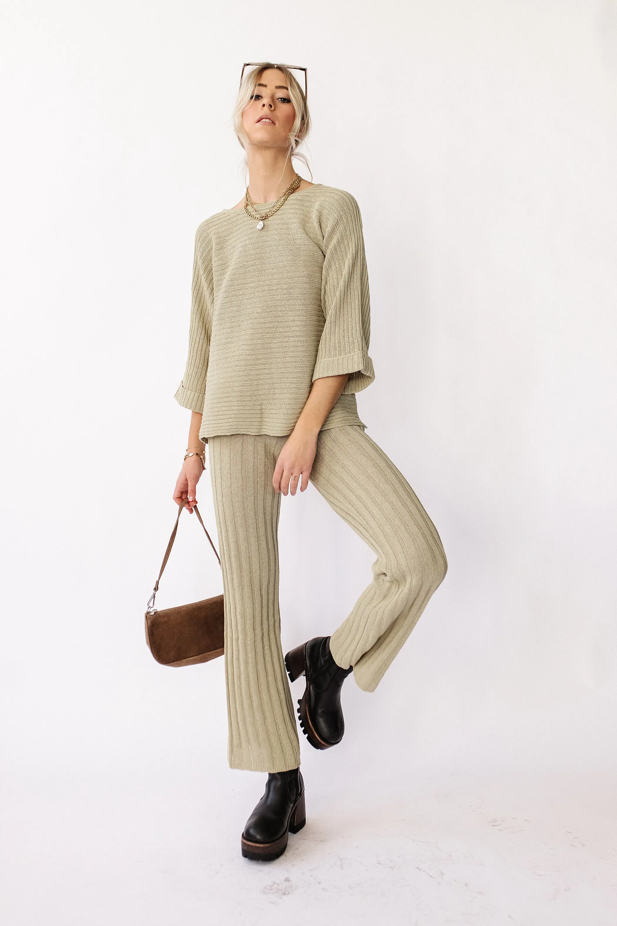 Girls Club Knit Set