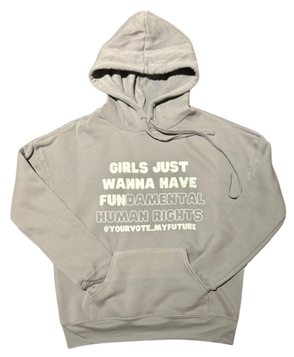 GJWHFUNdamental human rights Adult Drop Shoulder Fleece Hoodie
