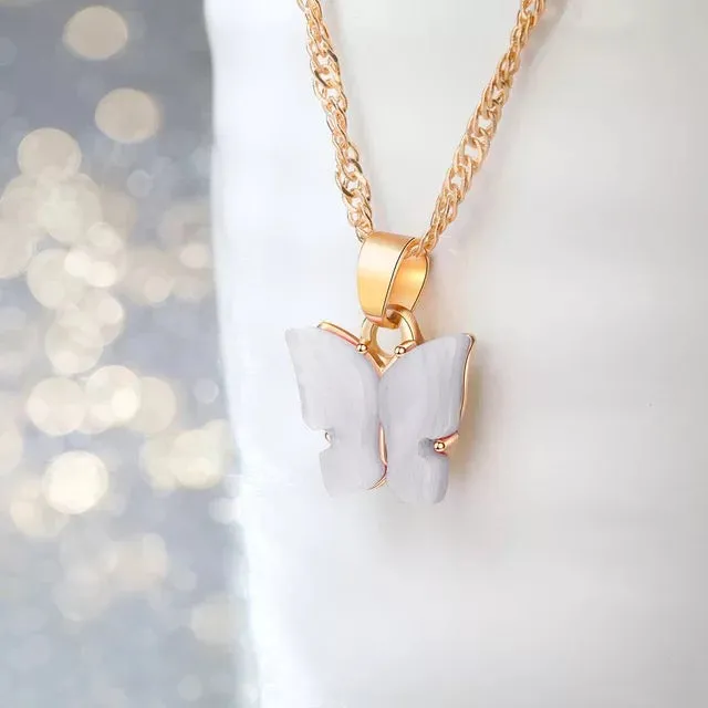 Gold Plated Butterfly Pendant