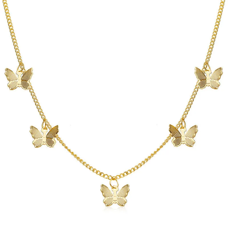Gold Plated Butterfly Pendant